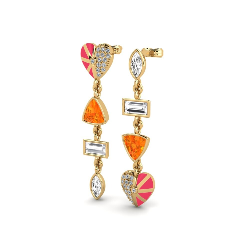 Orange Sapphire Women's Earring Vivre