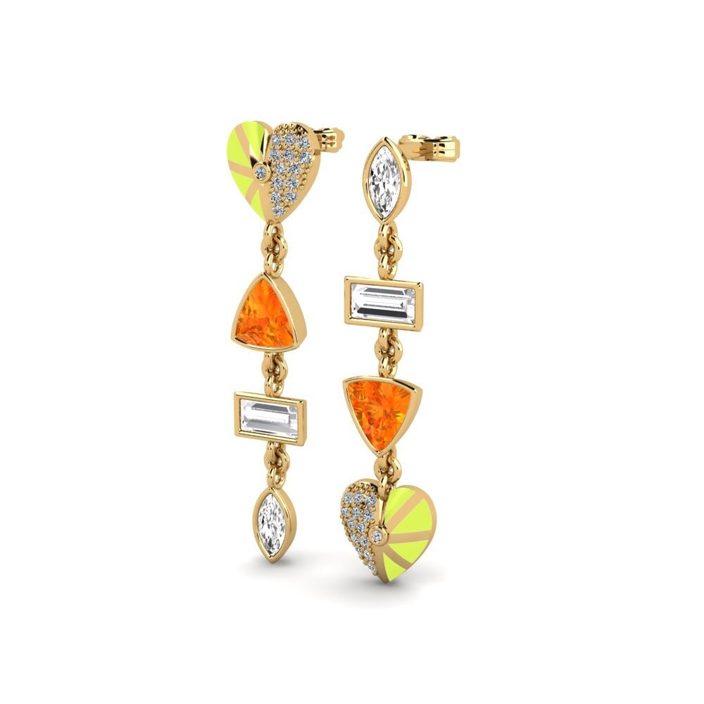 Orange Sapphire Women's Earring Vivre
