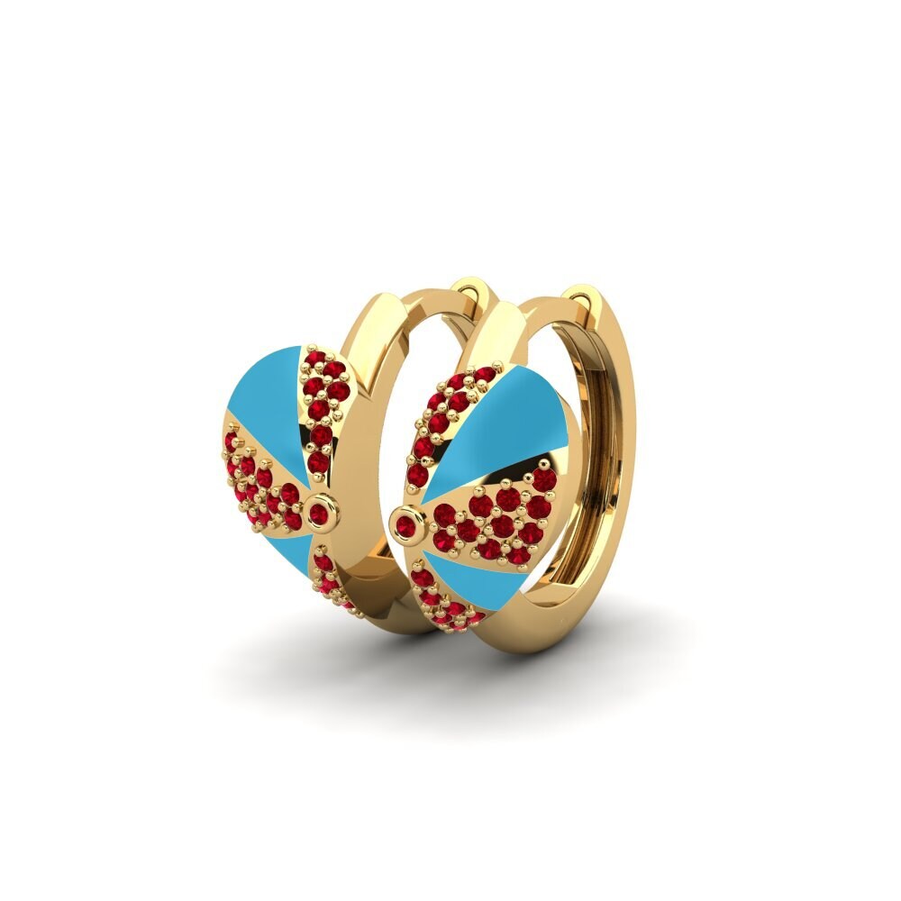 Red Zirconia Women's Earring Wildblue