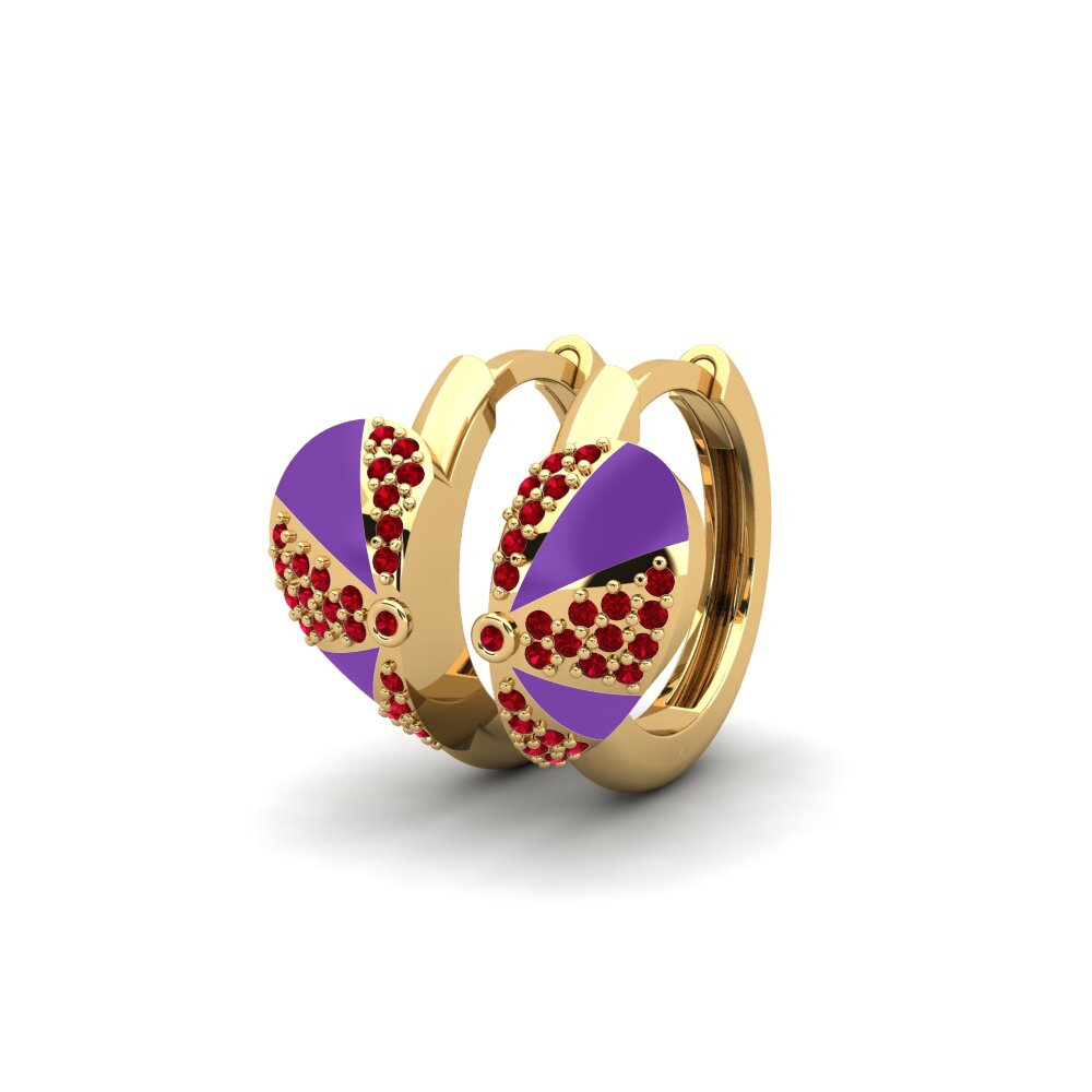 Red Zirconia Women's Earring Wildblue