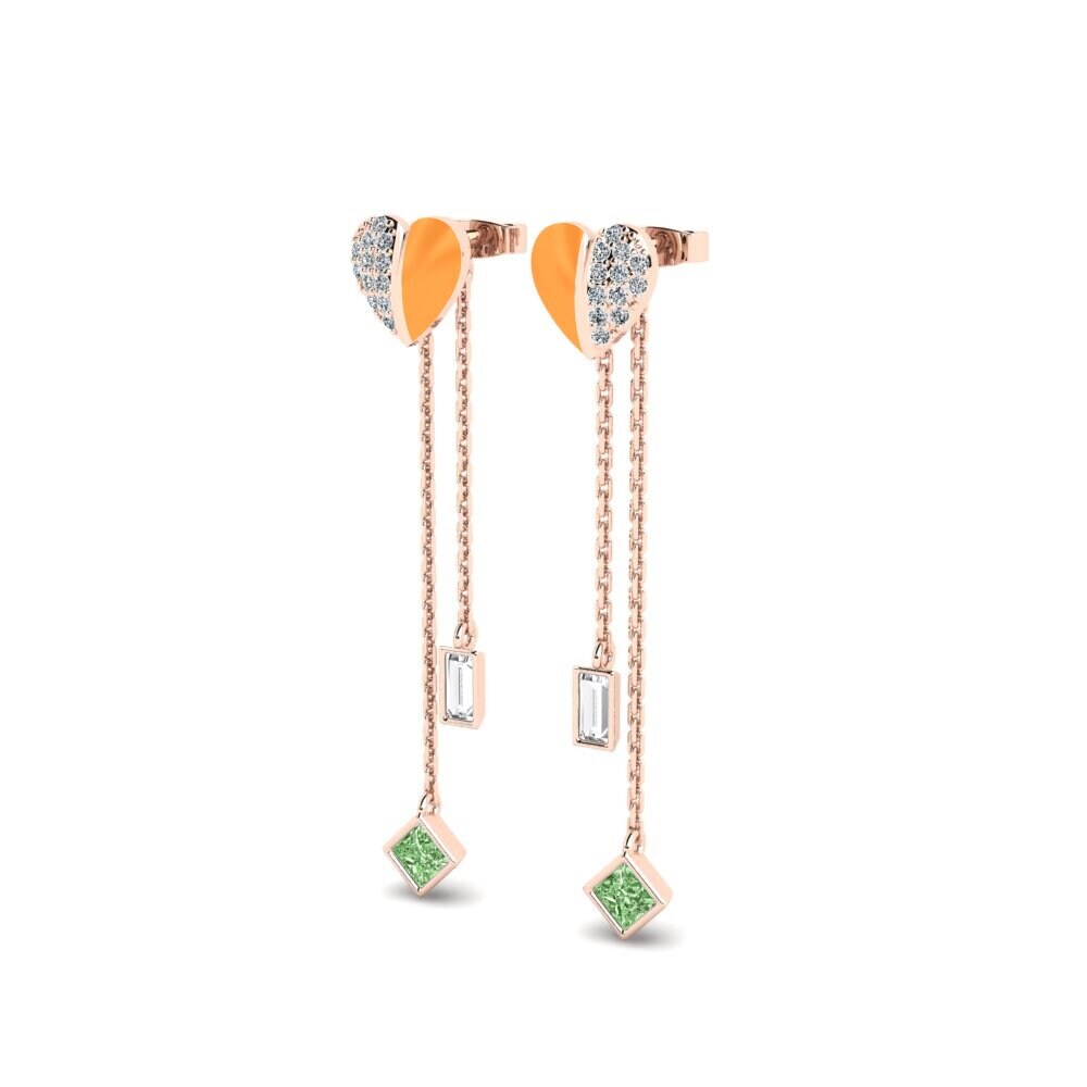 Diamante Verde Pendiente de mujer Wisteria