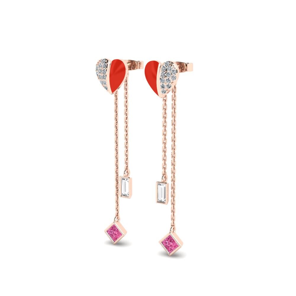 Pink Tourmaline Women's Earring Wisteria