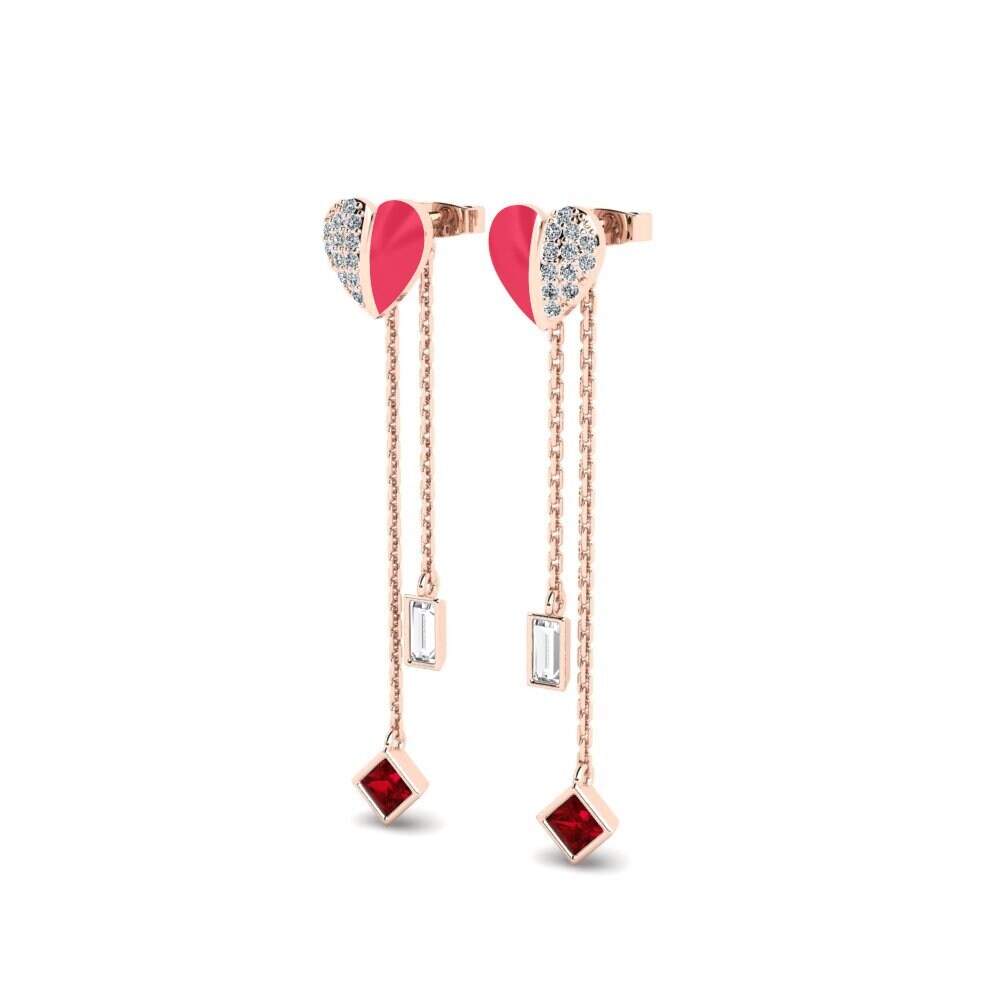 Red Zirconia Women's Earring Wisteria