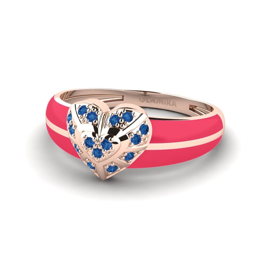 Dunkelblauer Zirkonia Ring Wonderland