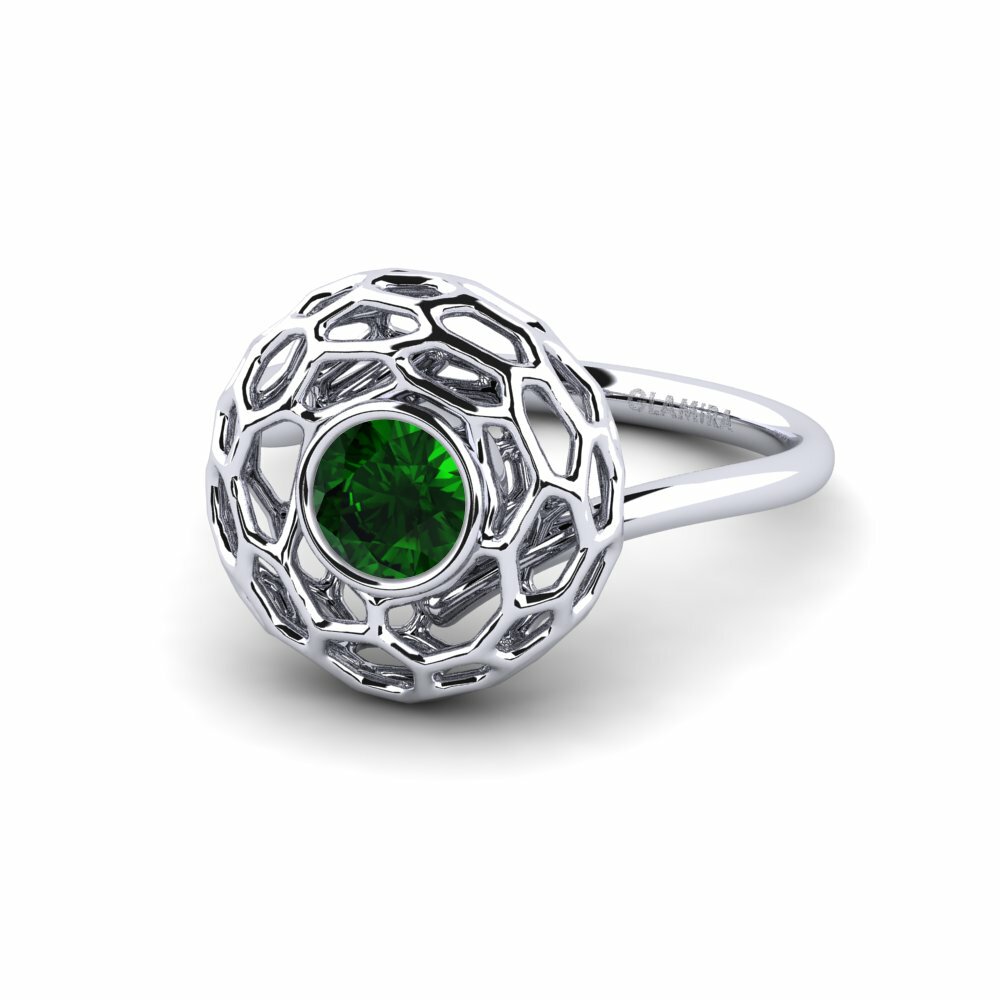 Turmalina verde Anillo Rapport