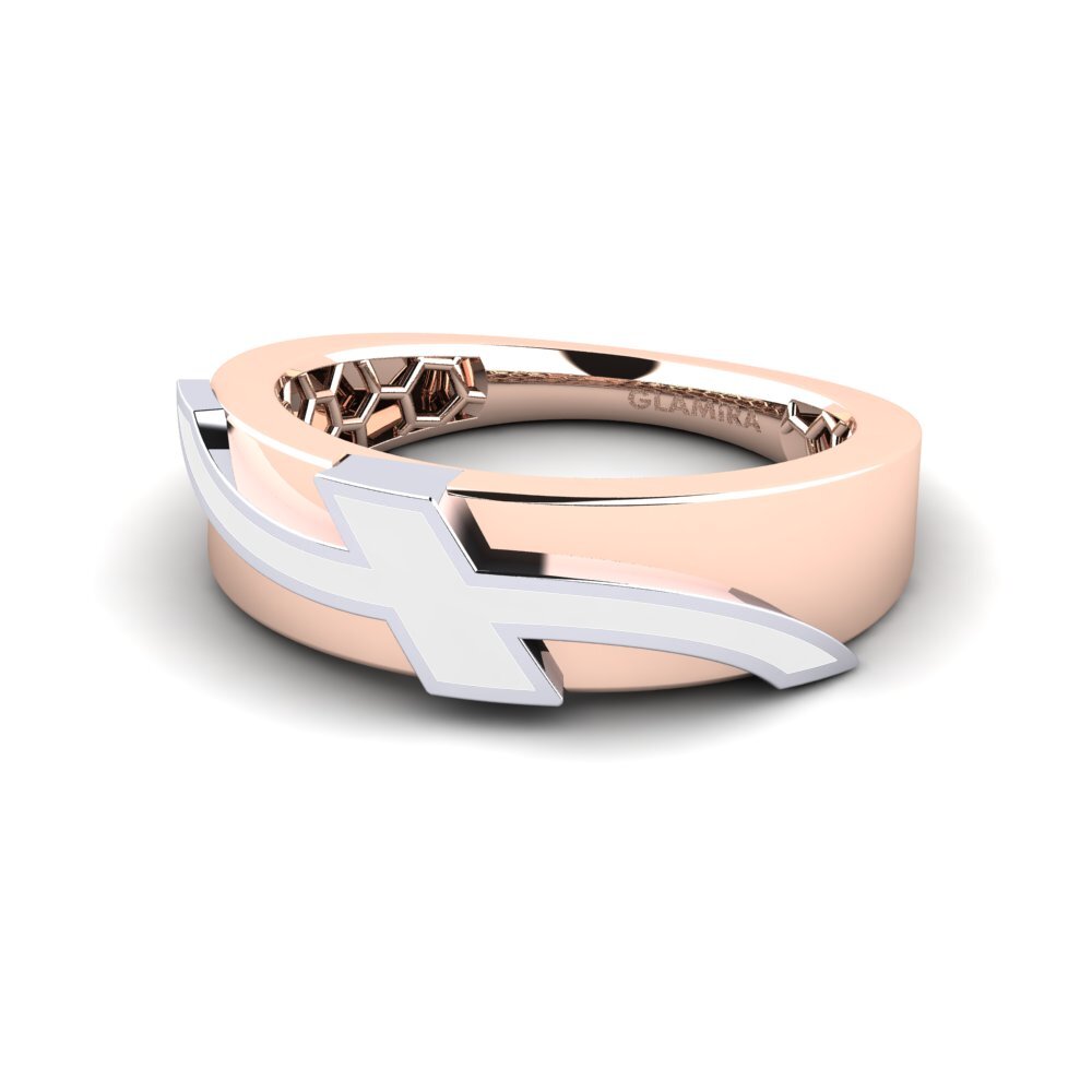 585 Rot & Weißgold Ring Hunts