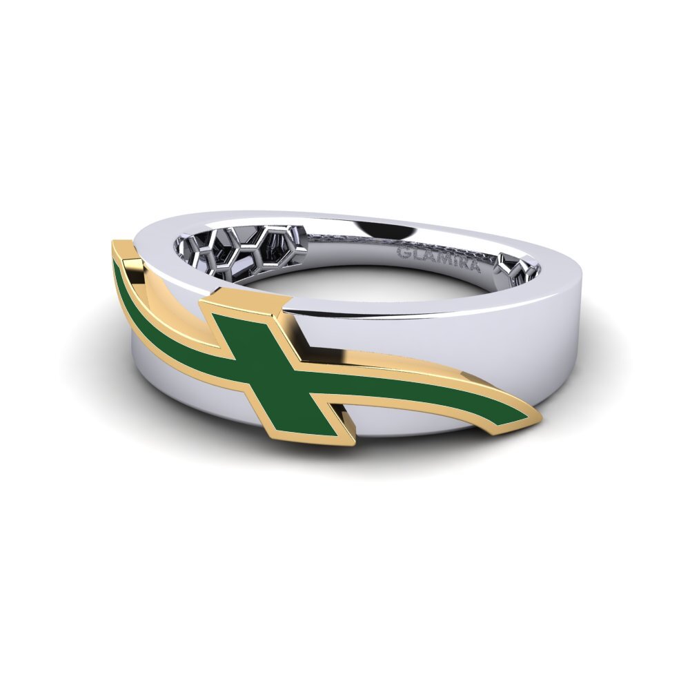 750 Weiß & Gelbgold Ring Hunts