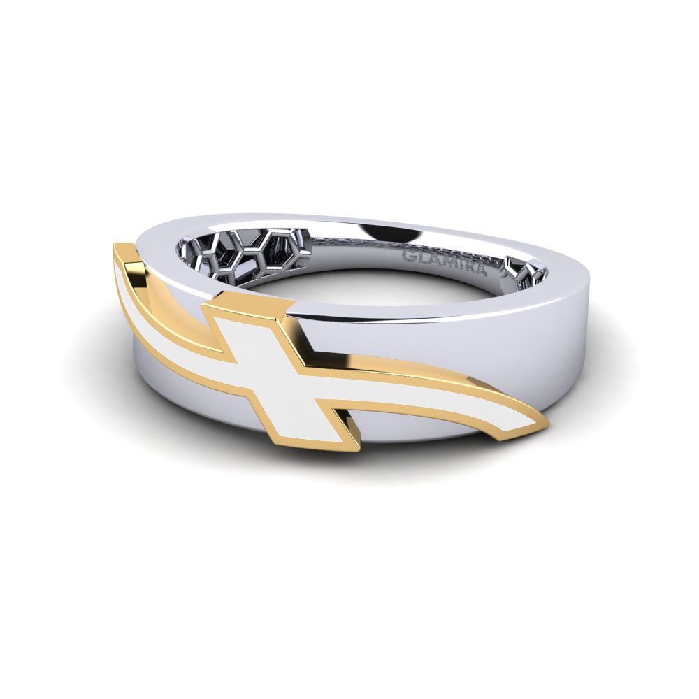 375 Weiß & Gelbgold Ring Hunts