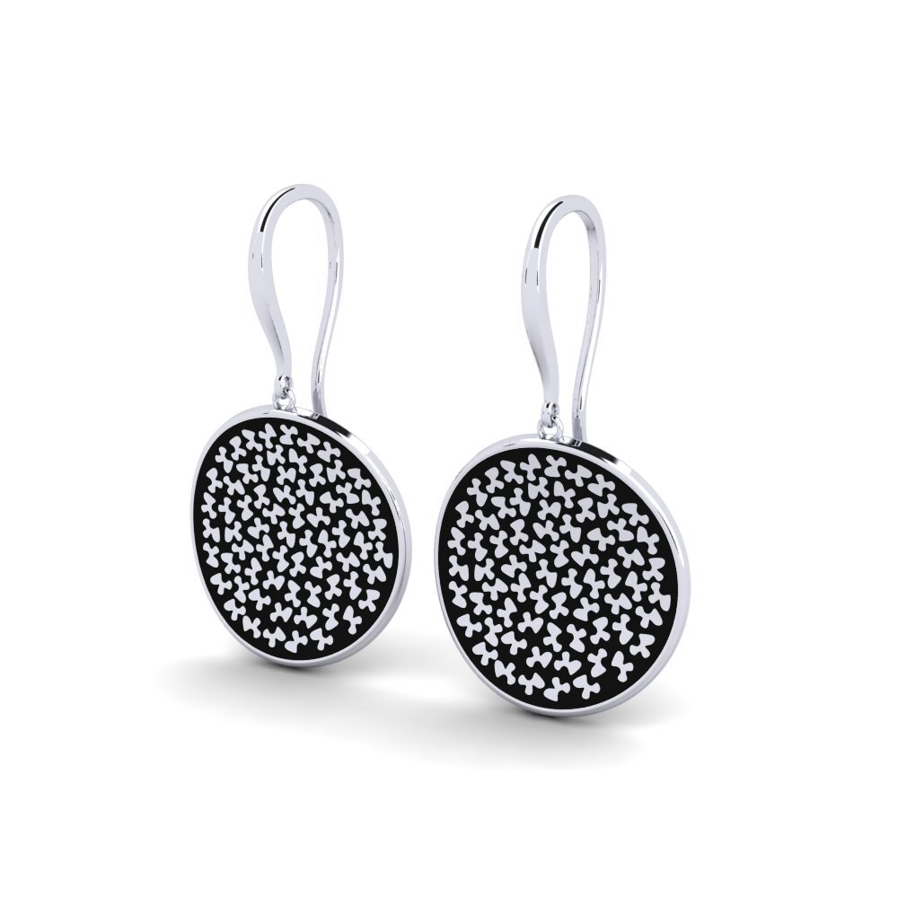 14K White Gold Earring Beloved
