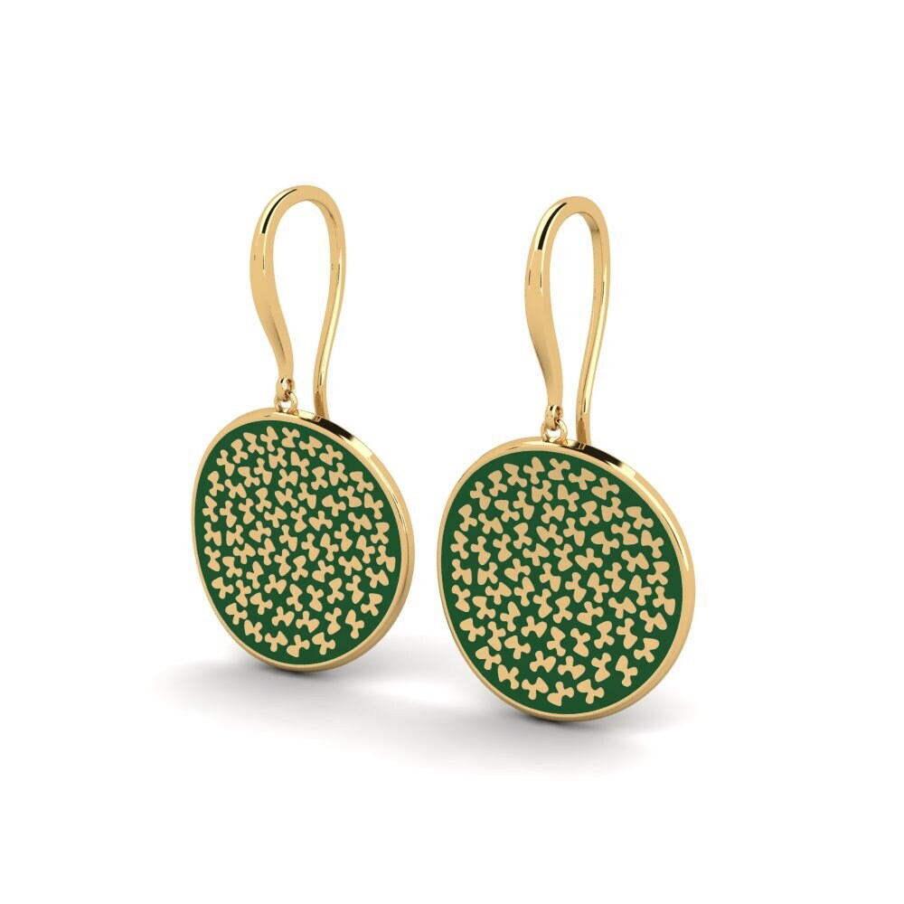 9k Oro Amarillo Pendientes Beloved