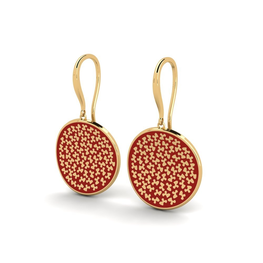 9k Oro Amarillo Pendientes Beloved