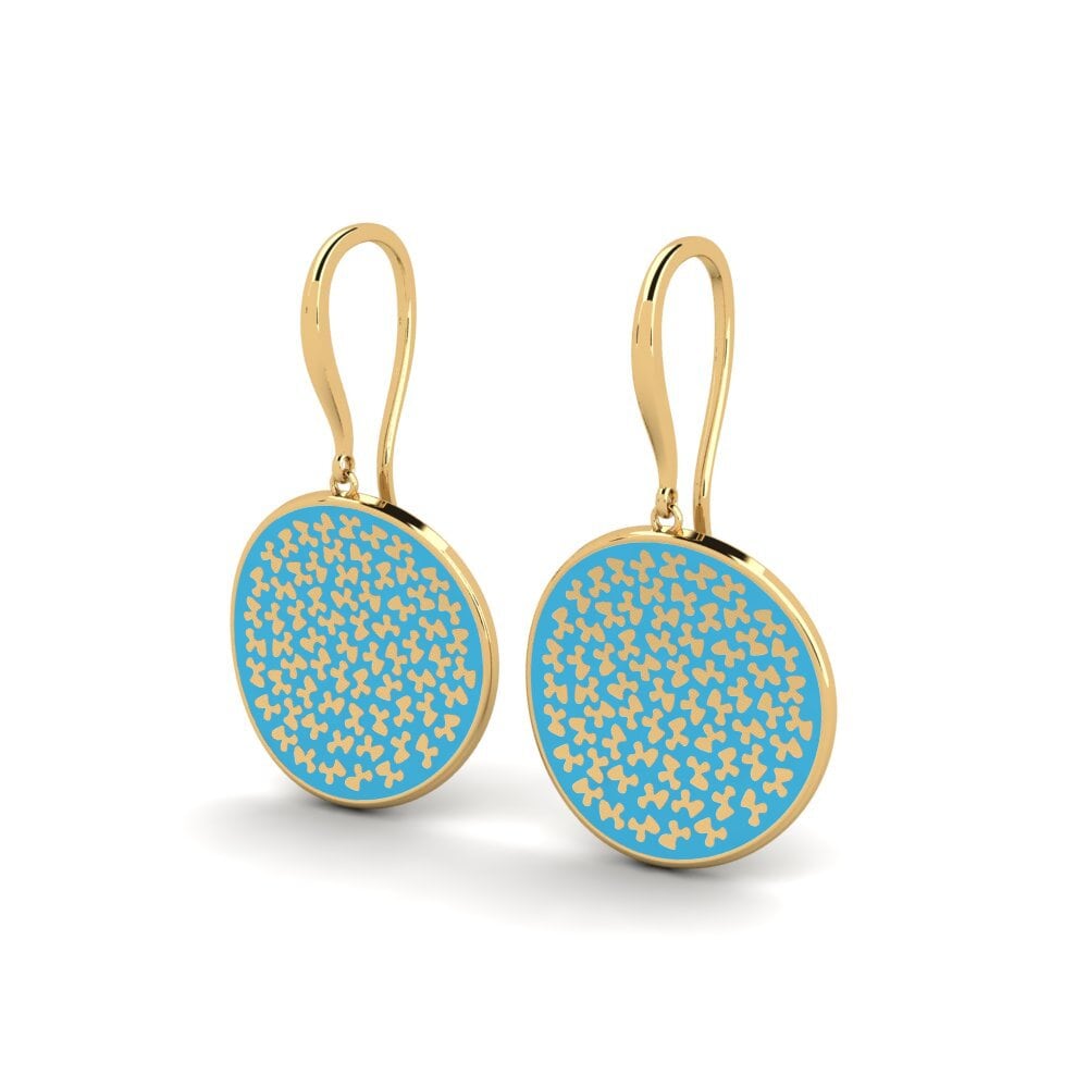 9k Oro Amarillo Pendientes Beloved