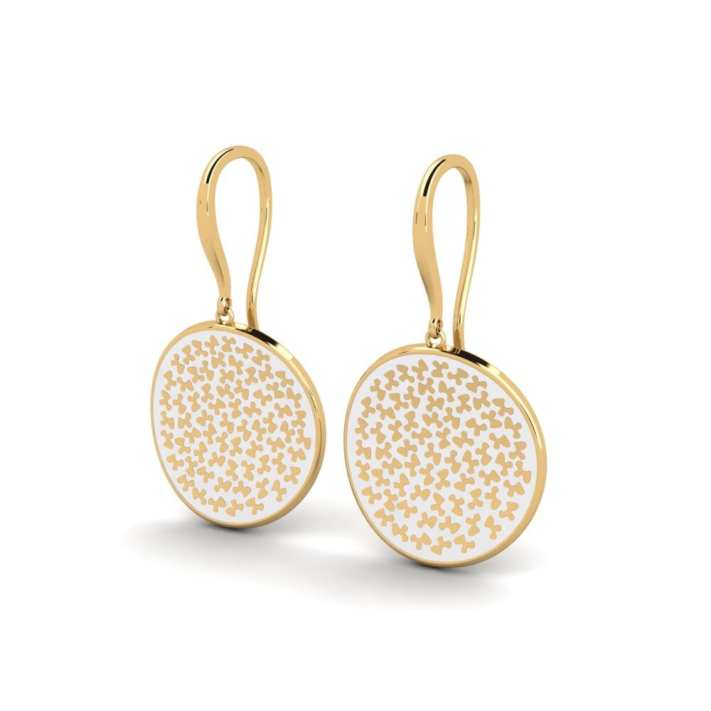 9k Oro Amarillo Pendientes Beloved