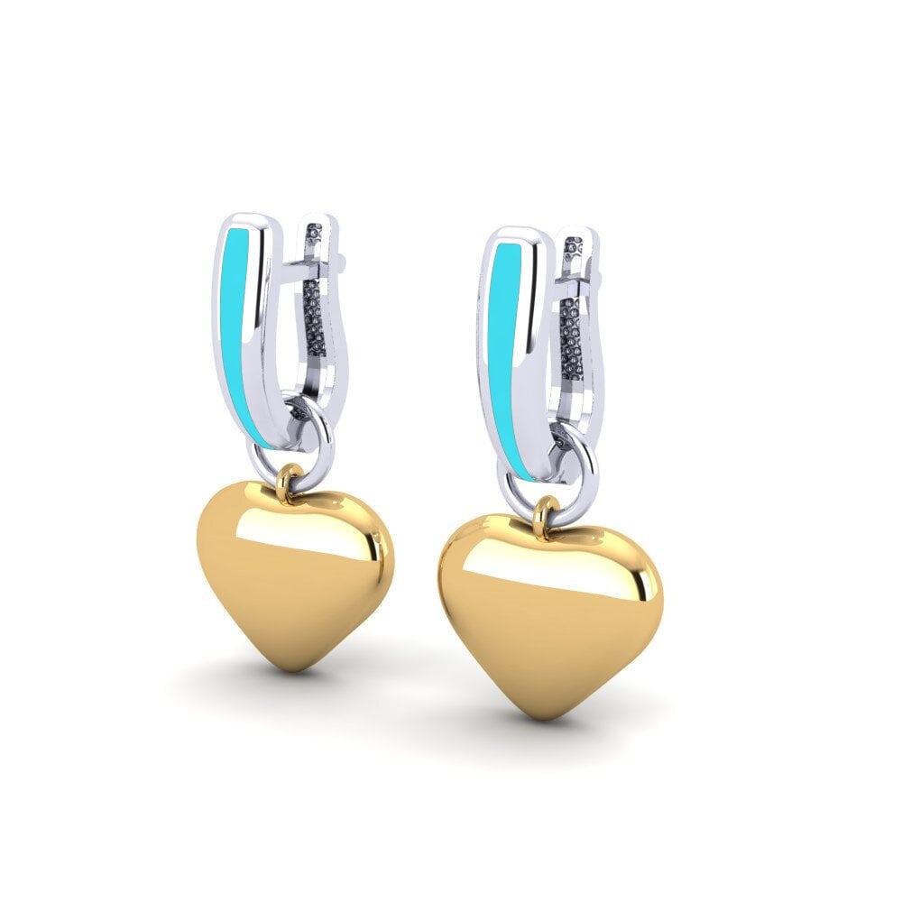 750 Weiß & Gelbgold Ohrringe Cancha