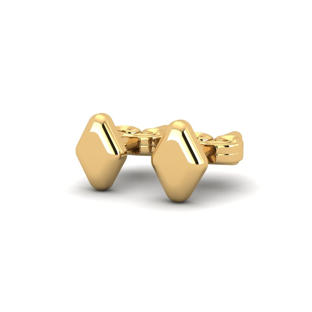 9k Oro Amarillo Pendientes Clump