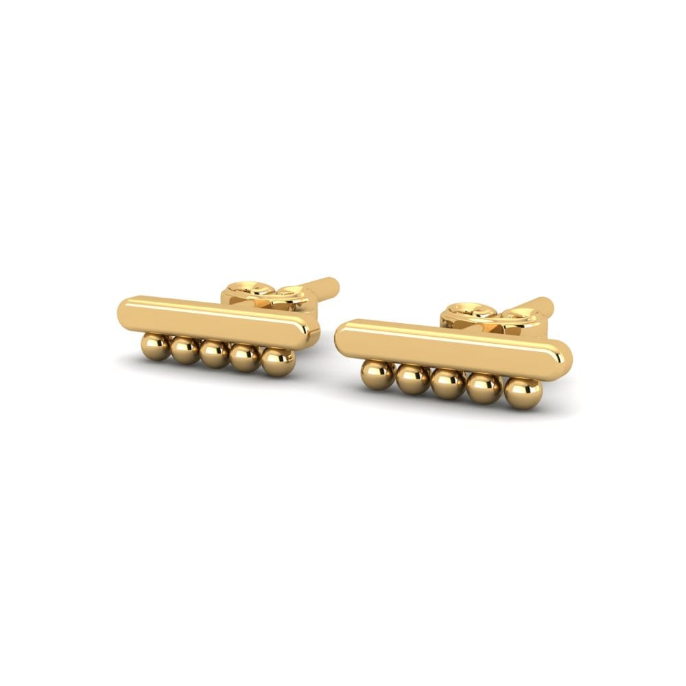 9k Oro Amarillo Pendientes Feast