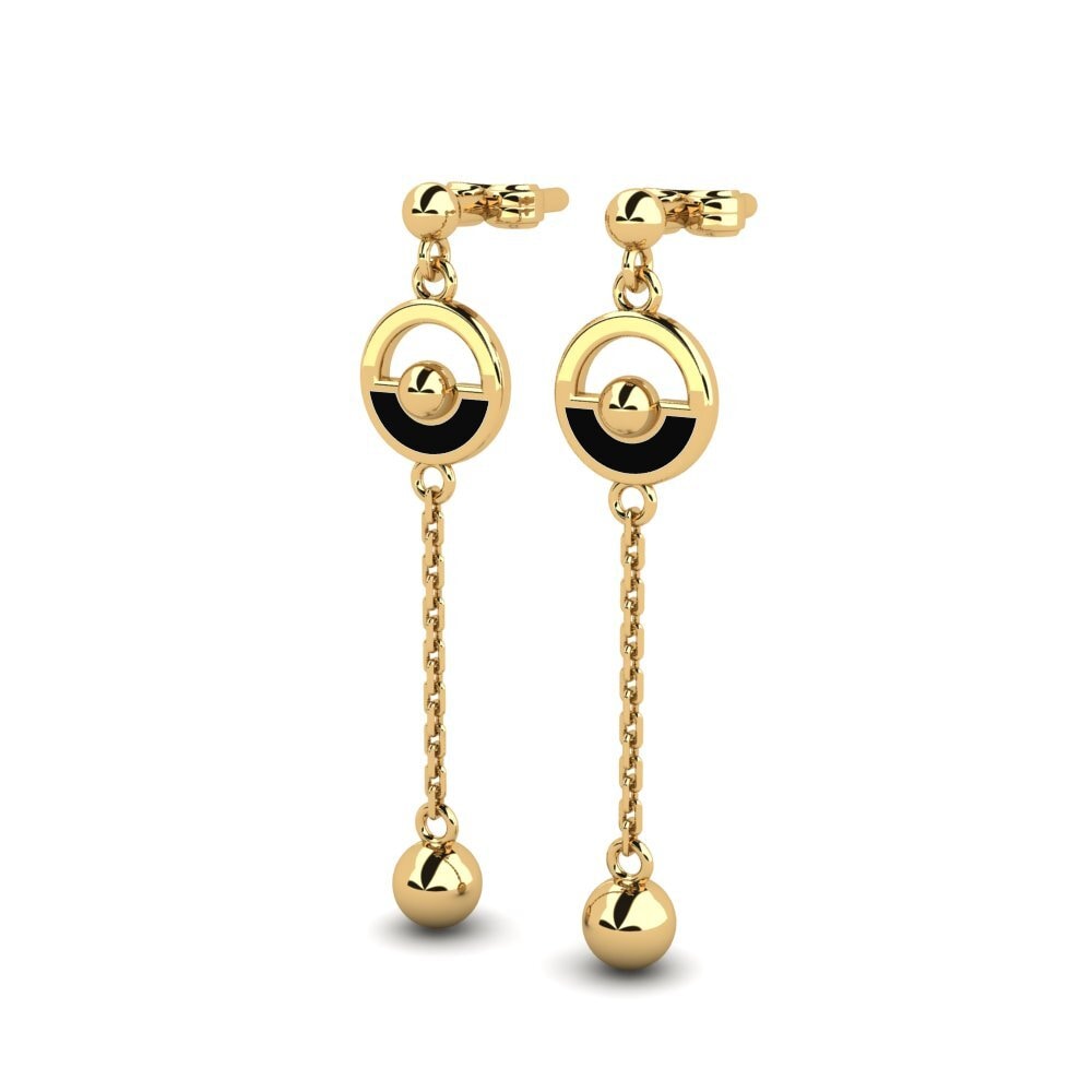9k Oro Amarillo Pendientes Jeaeane