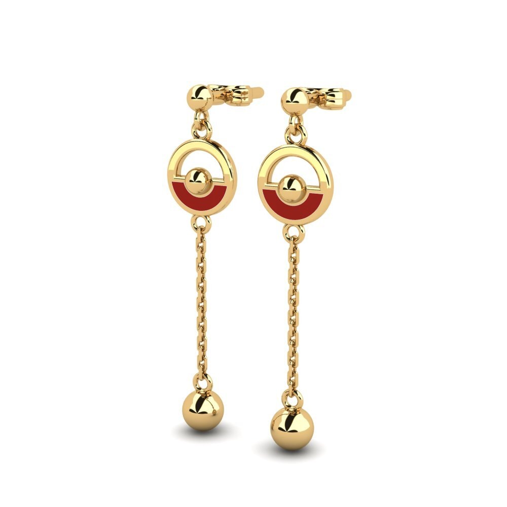 9k Oro Amarillo Pendientes Jeaeane