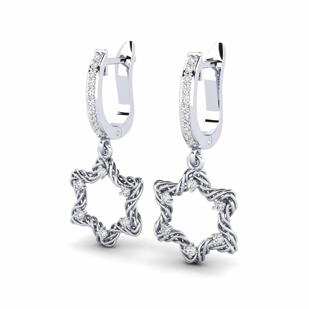 Moissanite Boucle d'oreille femme Alternant