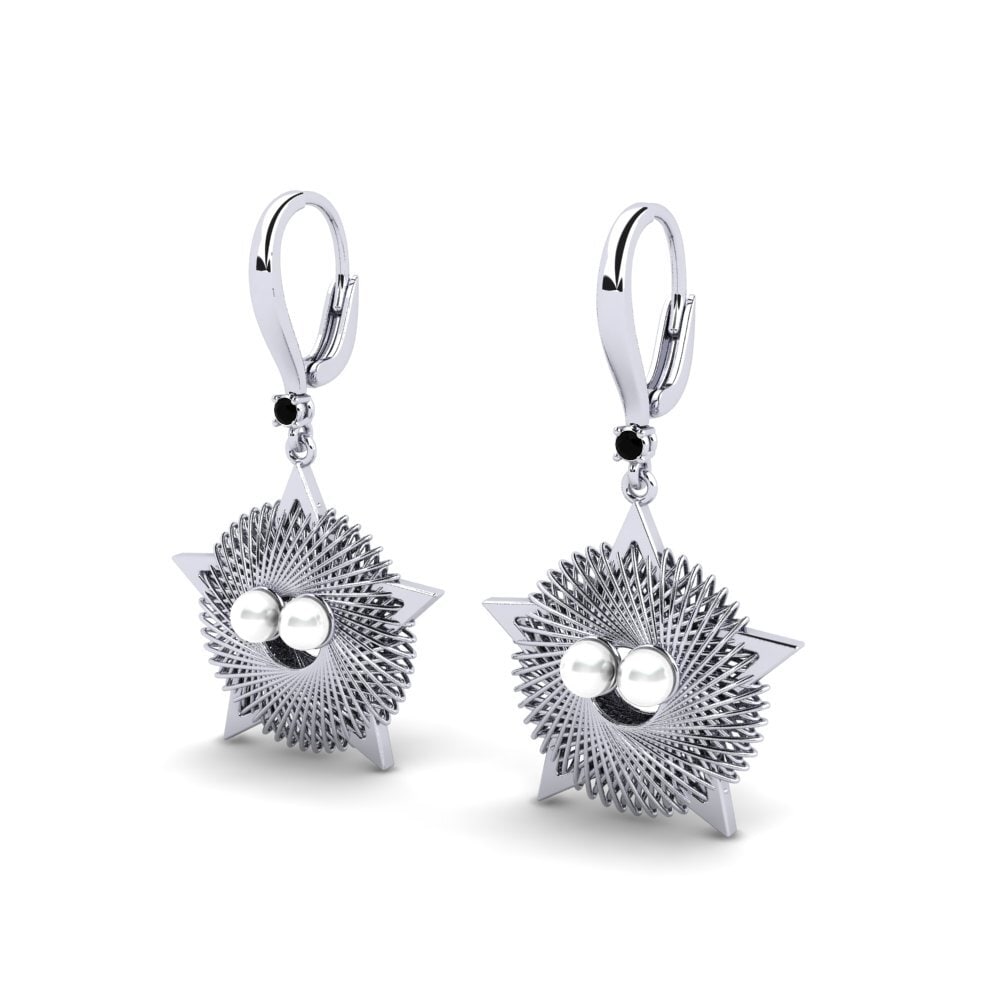 Diamante Negro Pendiente de mujer Apel
