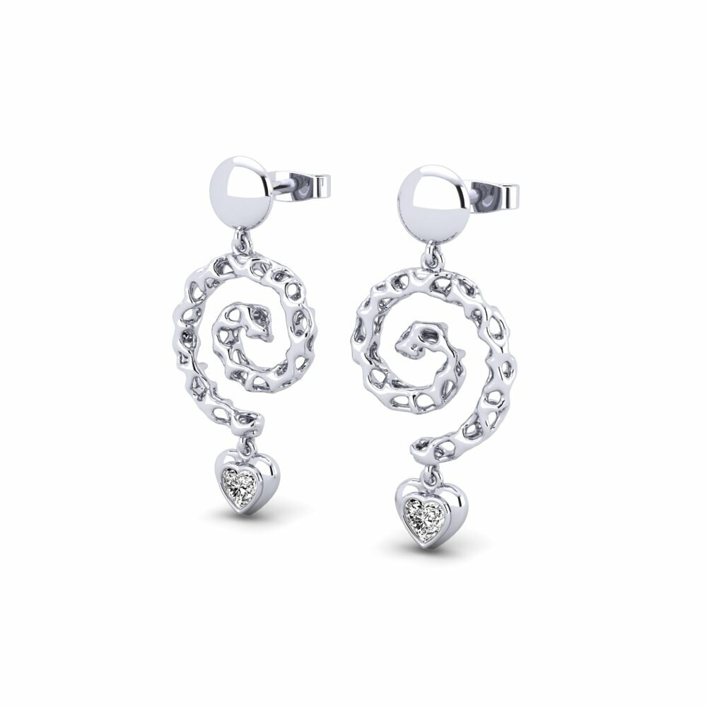 Moissanite Boucle d'oreille femme Atlov