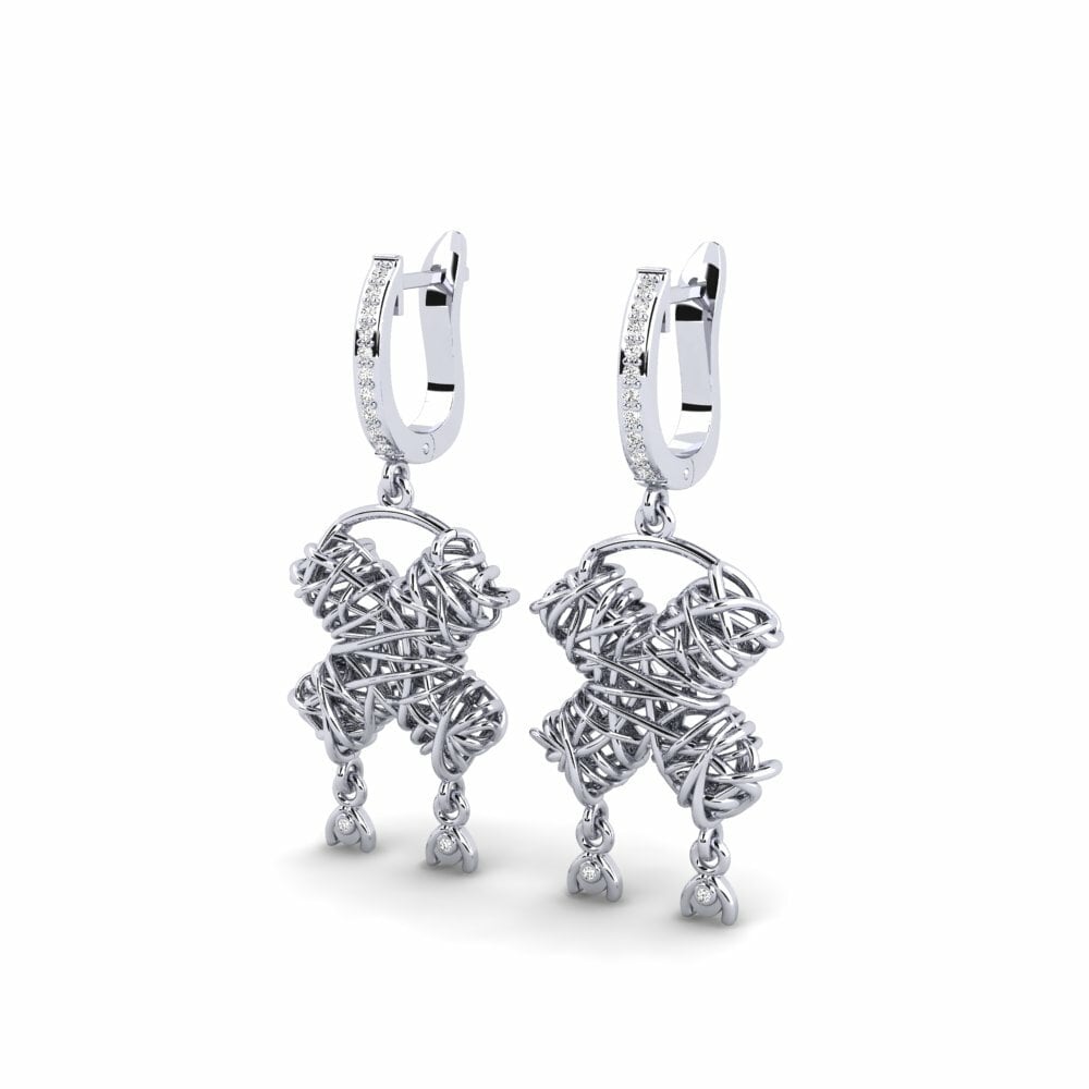 Moissanite Boucle d'oreille femme Hilassen