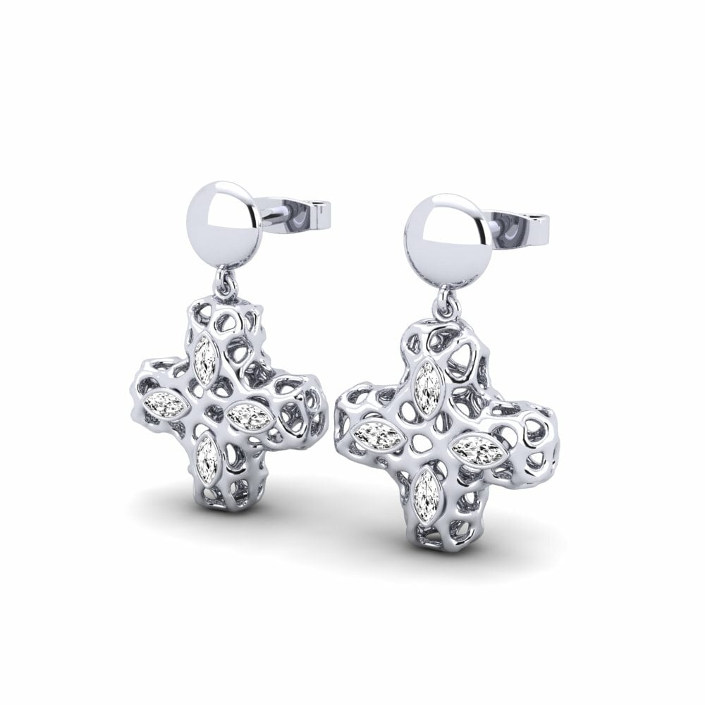 18k White Gold Women's Earring Itroc