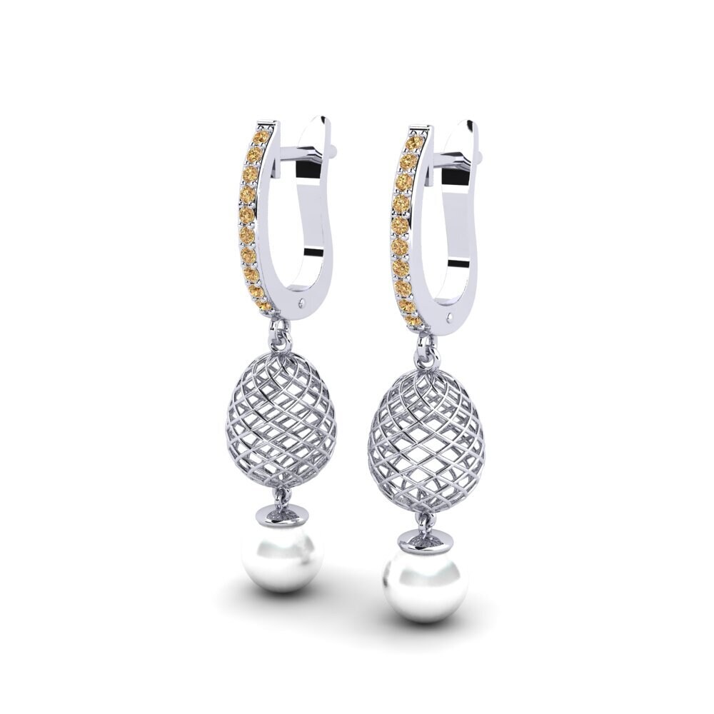 Brauner Diamant Damen ohrring Lefevre