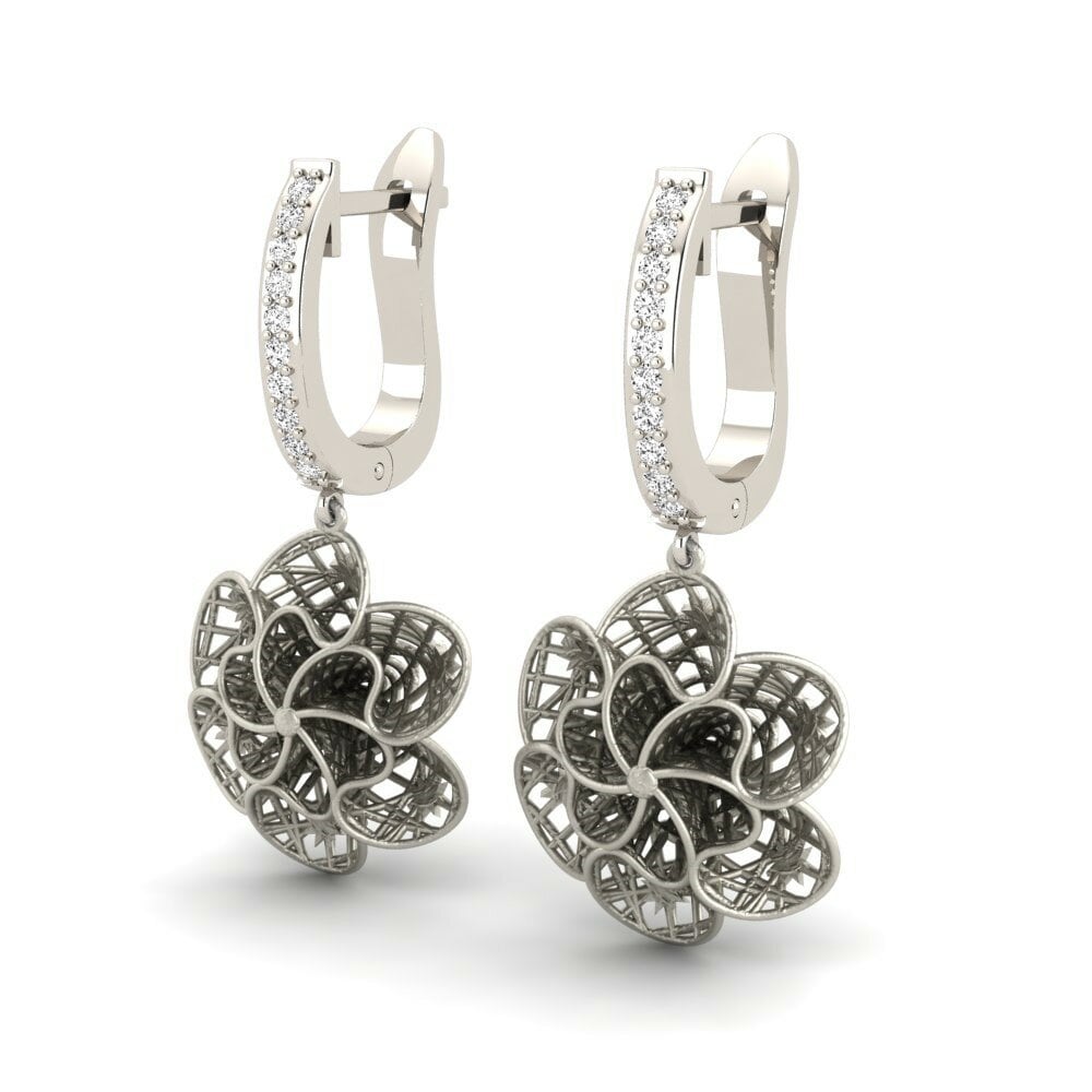 Moissanite Boucle d'oreille femme Mcniffei