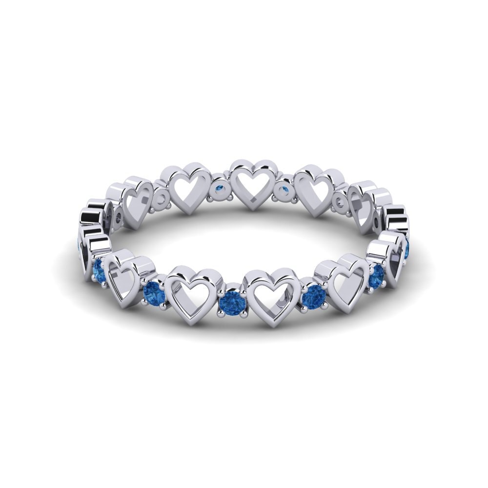 Zircônia azul escuro Anel Kinkade