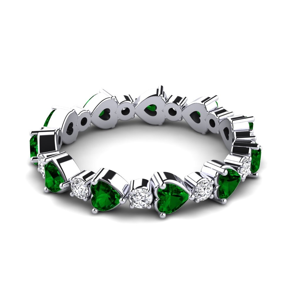 Heart Green Zirconia Ring Lannie