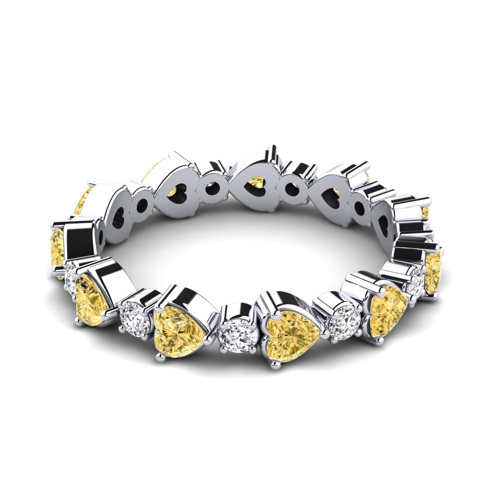 Diamante Giallo Anello Lannie