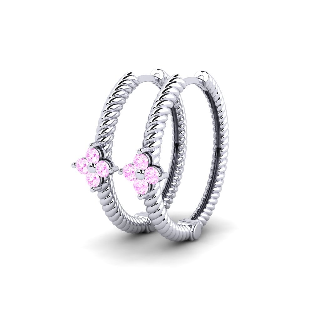 Safira Rosa Brincos Feminino Comfy