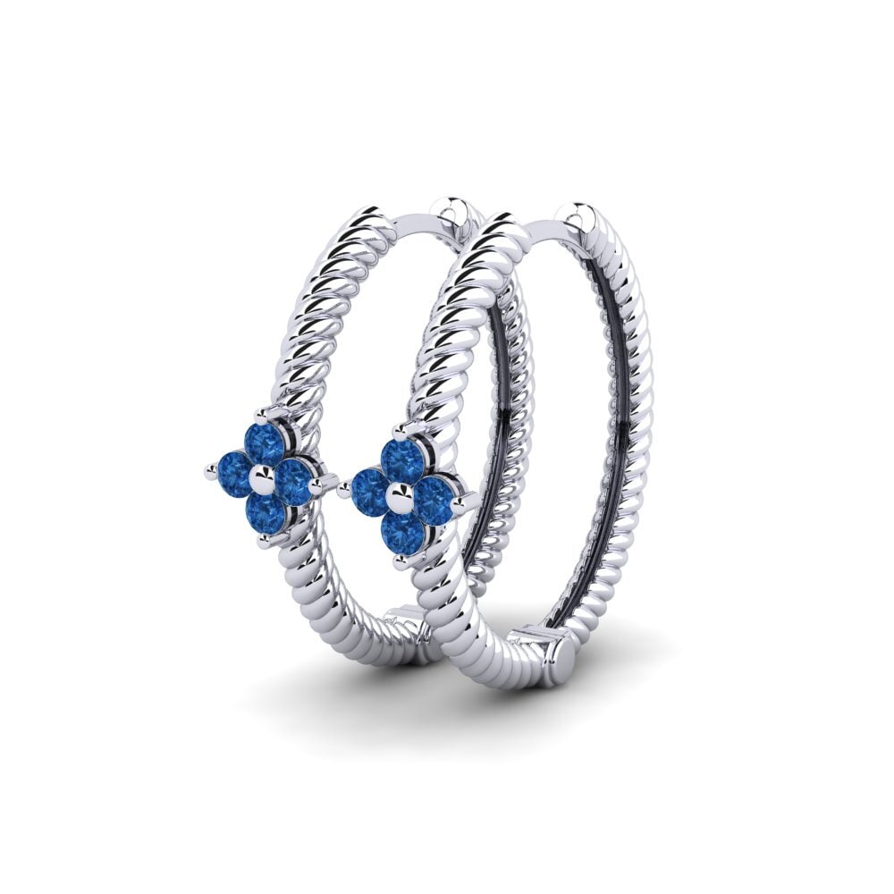 Đá Zirconia Xanh Lam Bông tai nữ Comfy