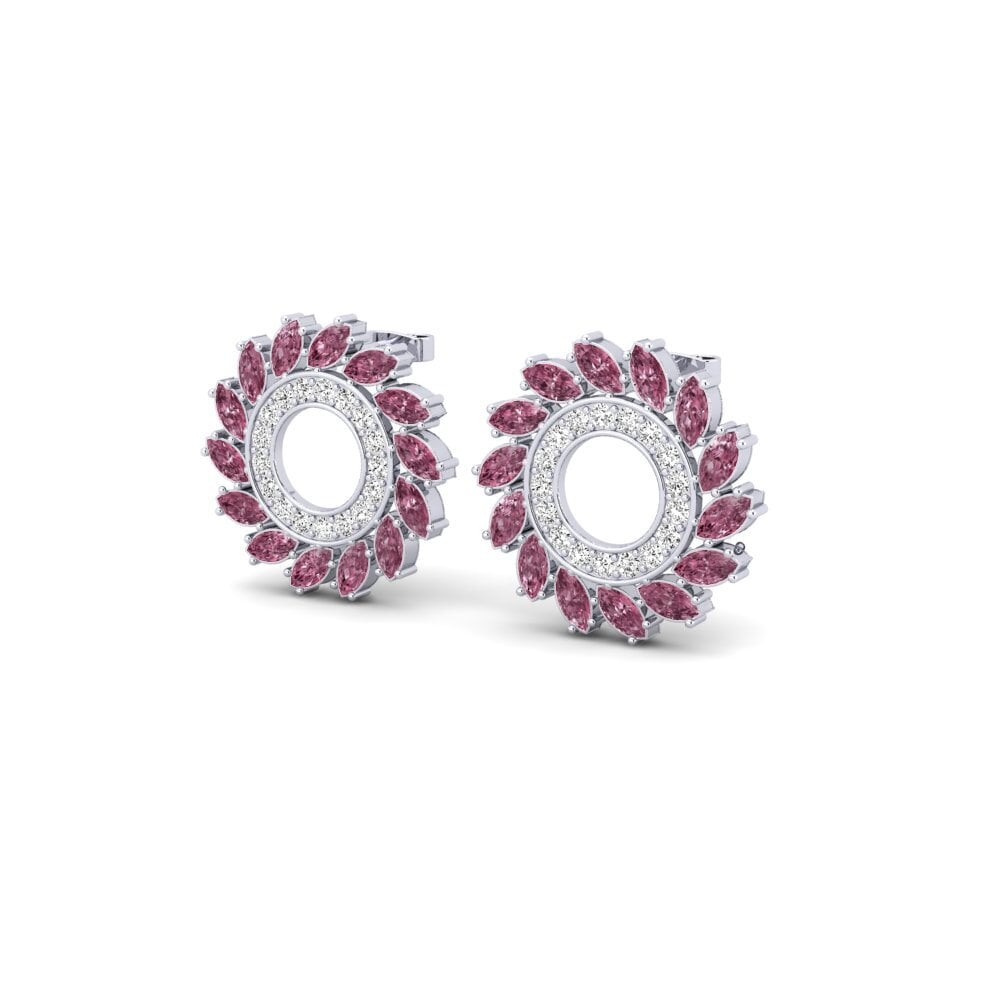 Đá Rhodolite Bông tai nữ Danaky