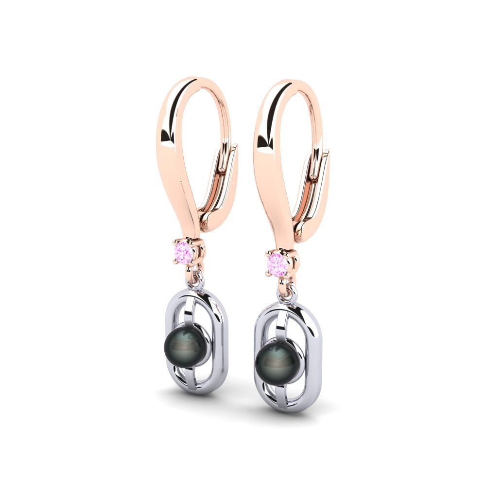 14ct Rose / White Gold Women's Earring Fenitobil