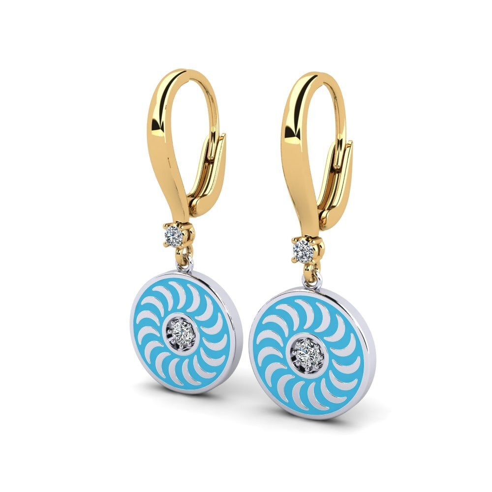 14ct Yellow & White Gold Women's Earring Fennumitas