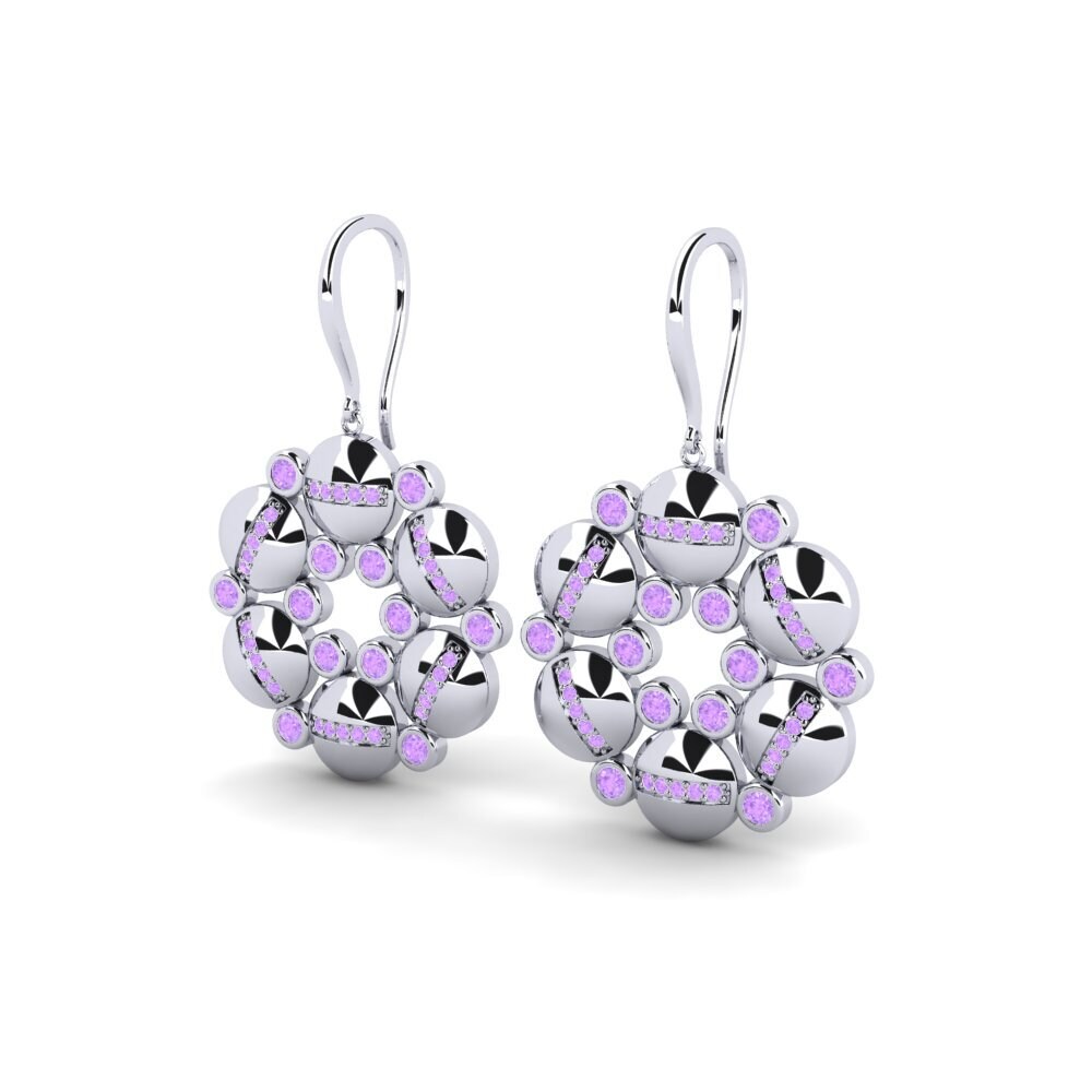 Améthyste Boucle d'oreille femme Hred