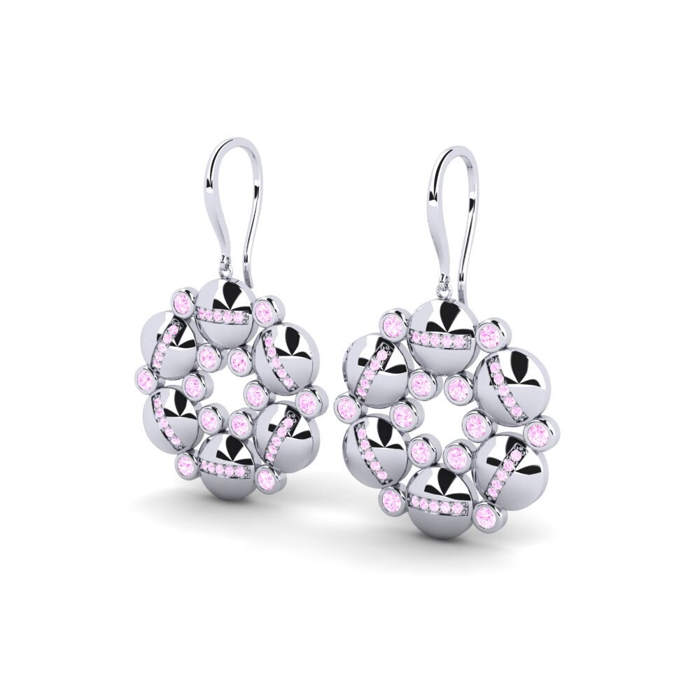 Safira Rosa Brincos Feminino Hred