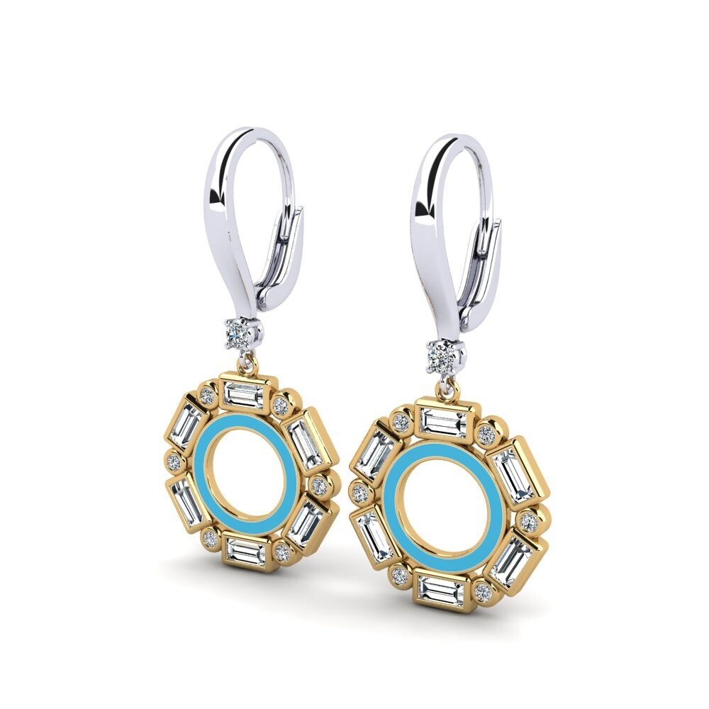 750 Weiß & Gelbgold Damen ohrring Ilone