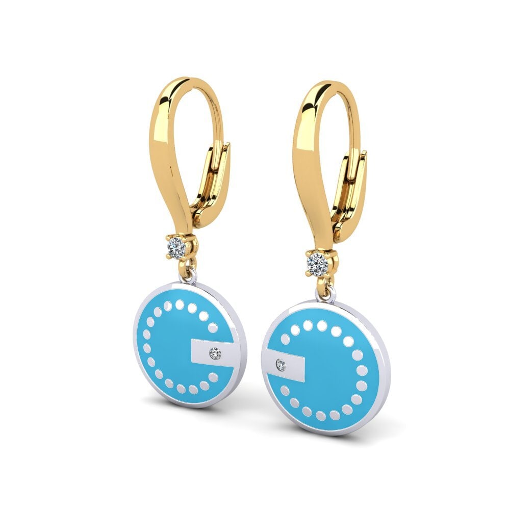 14ct Yellow & White Gold Women's Earring Deritokaj