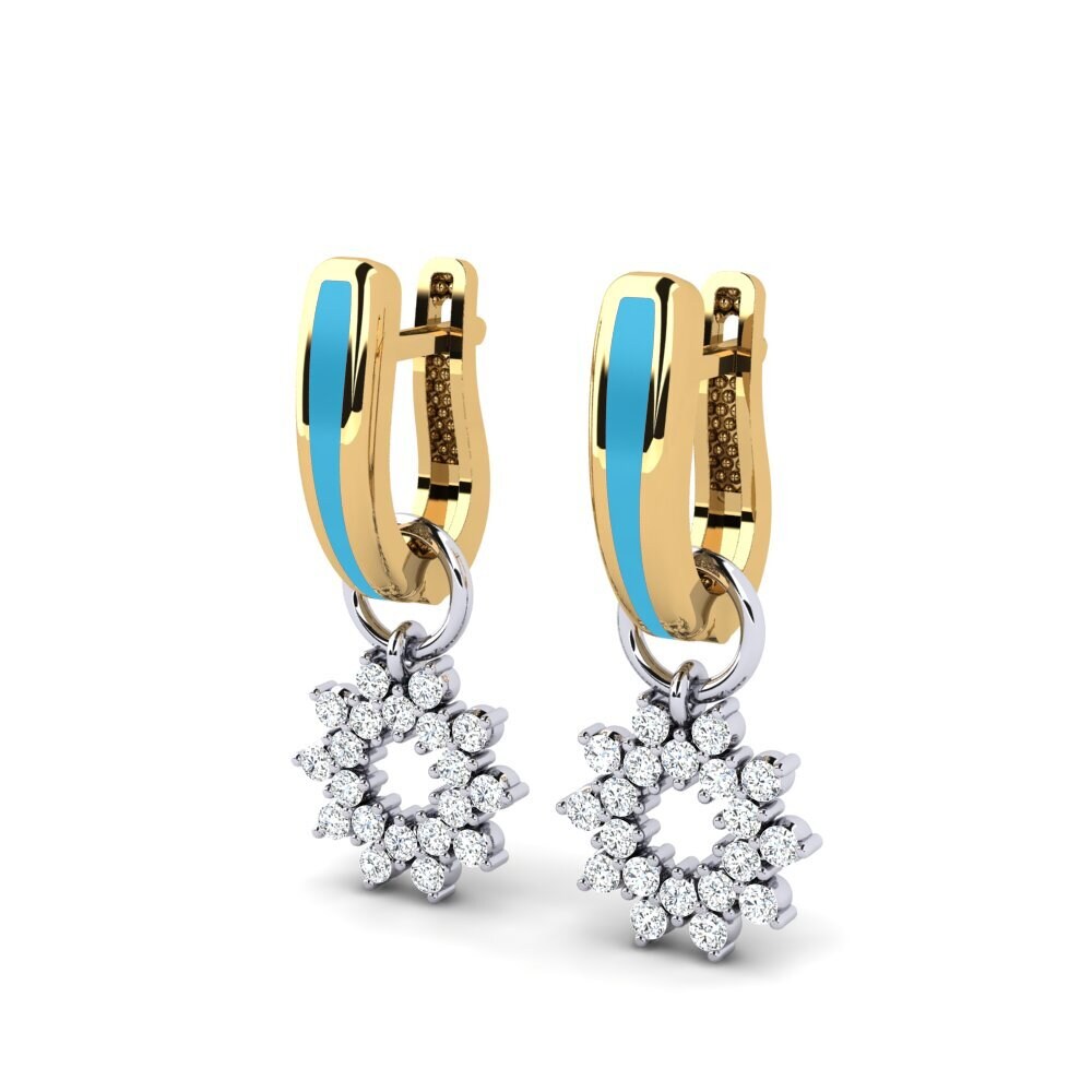14ct Yellow & White Gold Women's Earring Ehjopu