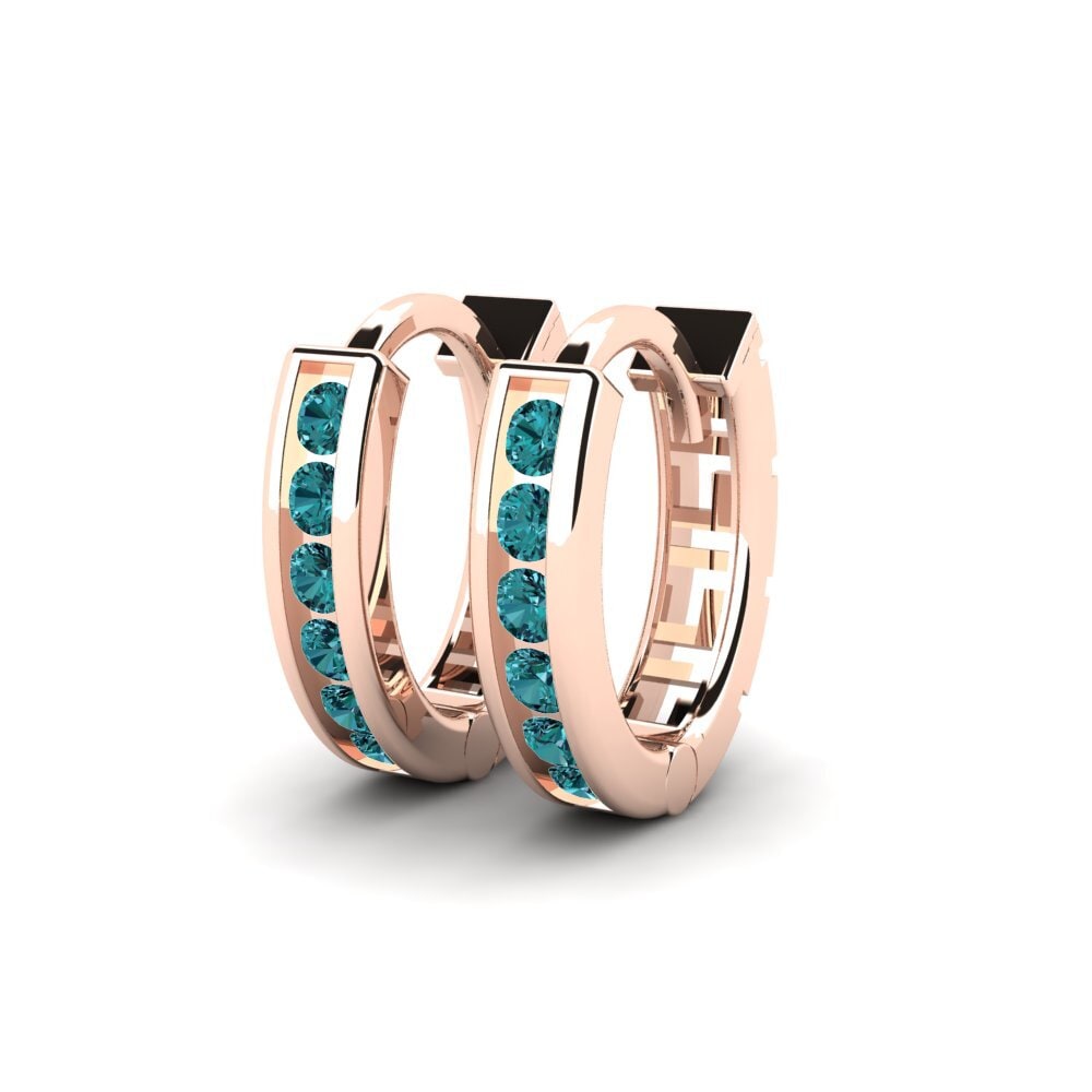 Diamante Azul Pendiente de mujer Happiny