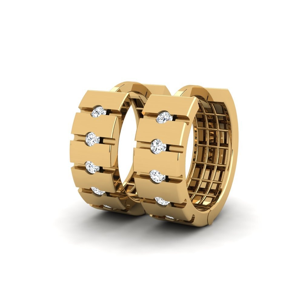 Aur Galben 18k Cercei Dama Helioptile