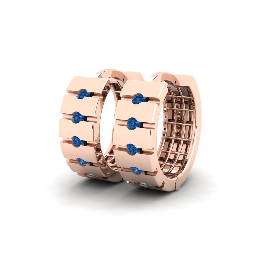 Đá Zirconia Xanh Lam Bông tai nữ Helioptile