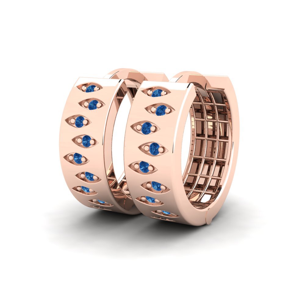 Đá Zirconia Xanh Lam Bông tai nữ Jellicent