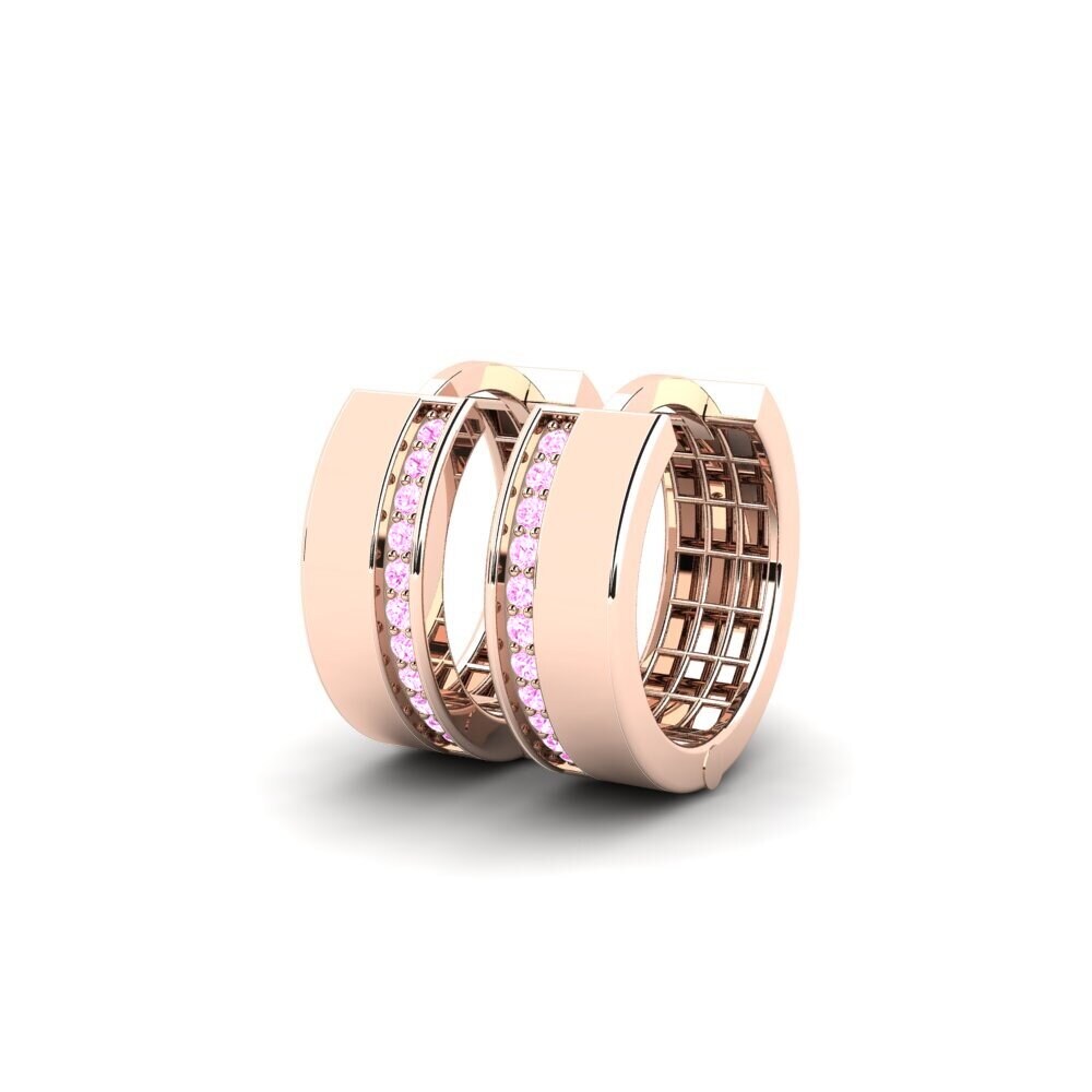 Safira Rosa Brincos Feminino Karrablast