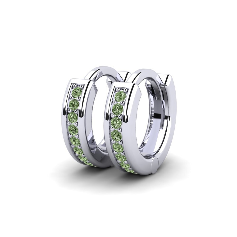 Grüner Diamant Damen ohrring Laduke 13 mm