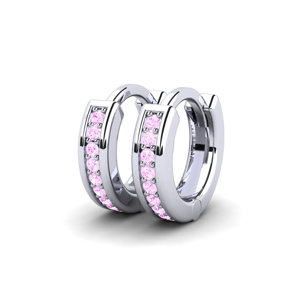 Rosa Saphir Damen ohrring Laduke 13 mm