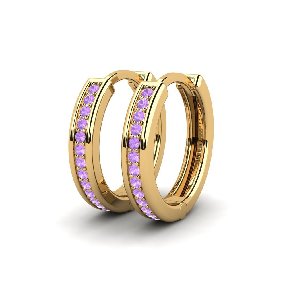 Améthyste Boucle d'oreille femme Laduke 18 mm
